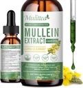 Mullein Drops for Lungs " Lymphatic Drainage - Lung Cleanse " Detox- Vegan Mullein Leaf Extract Support Immune,Respiratory Digestive -9 Potent Herbal Supplement to Renew -As Liquid