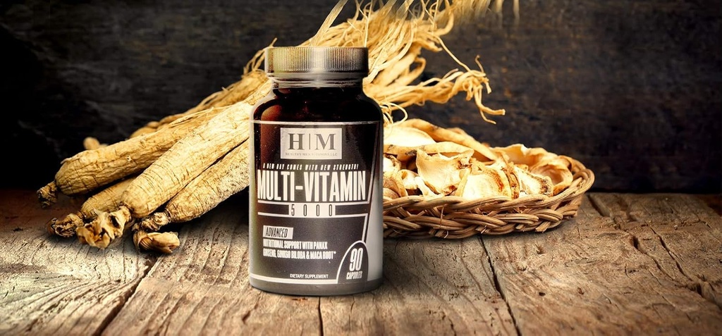 El suplemento multivitamínico más simple para hombres multi-Vitamin 5000 infundado apoyo a la salud de los hombres fuente diaria de energía, salud general vitamina A-K más 90 cápsulas