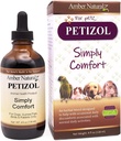 AMBER NATURALZ Petizol Sencillamente Confort Herbal Suplemento para Perros, Pájaro, Conejo Silencioso para los trastornos ocasionales y Temperatura normal del cuerpo TEN 4 Fluid Ounce Glass Bottle ← Manufactured in The USA