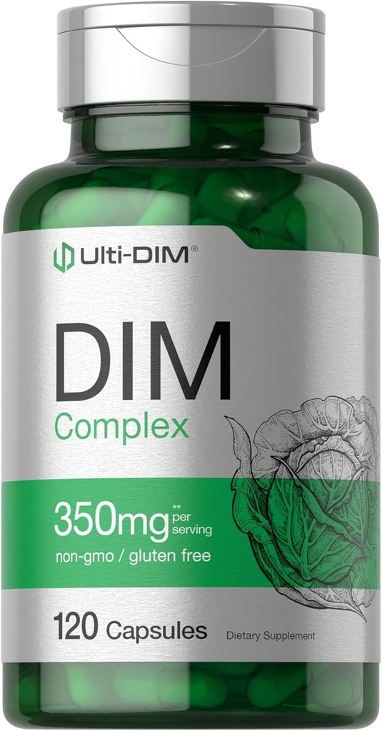 Horbäach DIM Suplemento Silencio 350mg Complejo Silencio para Mujeres " Hombres Silencio 120 Capsules Silencio Diindolylmethane  with Broccoli " Kale peru Non-GMO, Gluten Free