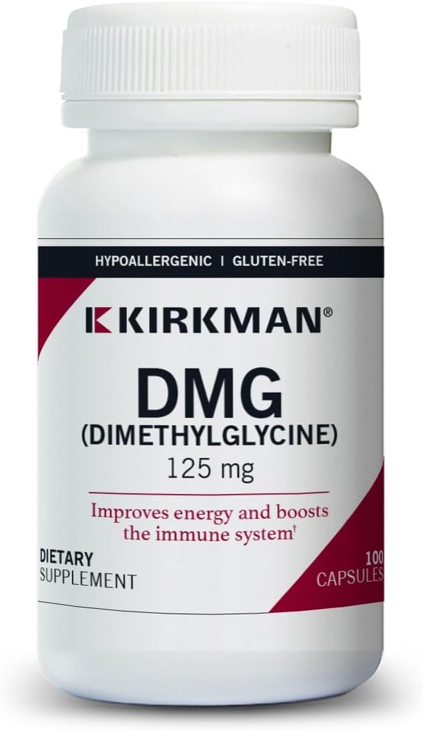 DMG (Dimetilglycine), 125 mg, 100 cápsulas, Kirkman Labs