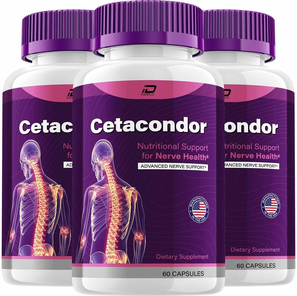 Cetacondor Health &amp; Brain Support – Cetacondor Advanced Nootropic Formula, Cetacondor All-Natural Focus Supplement, Cetacondor Support Reviews (3 Pack - 180 Capsules)