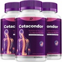 Cetacondor Health &amp; Brain Support – Cetacondor Advanced Nootropic Formula, Cetacondor All-Natural Focus Supplement, Cetacondor Support Reviews (3 Pack - 180 Capsules)