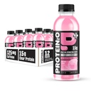 Protein2o 15g Whey Protein Isolate Hydration Drink Plus Energy & Focus, 350 mg de electrolitos, vitaminas B5 &amp; B6, Sugar Free, Cotton Candy, 16.9 oz Bottle (Pack of 12)