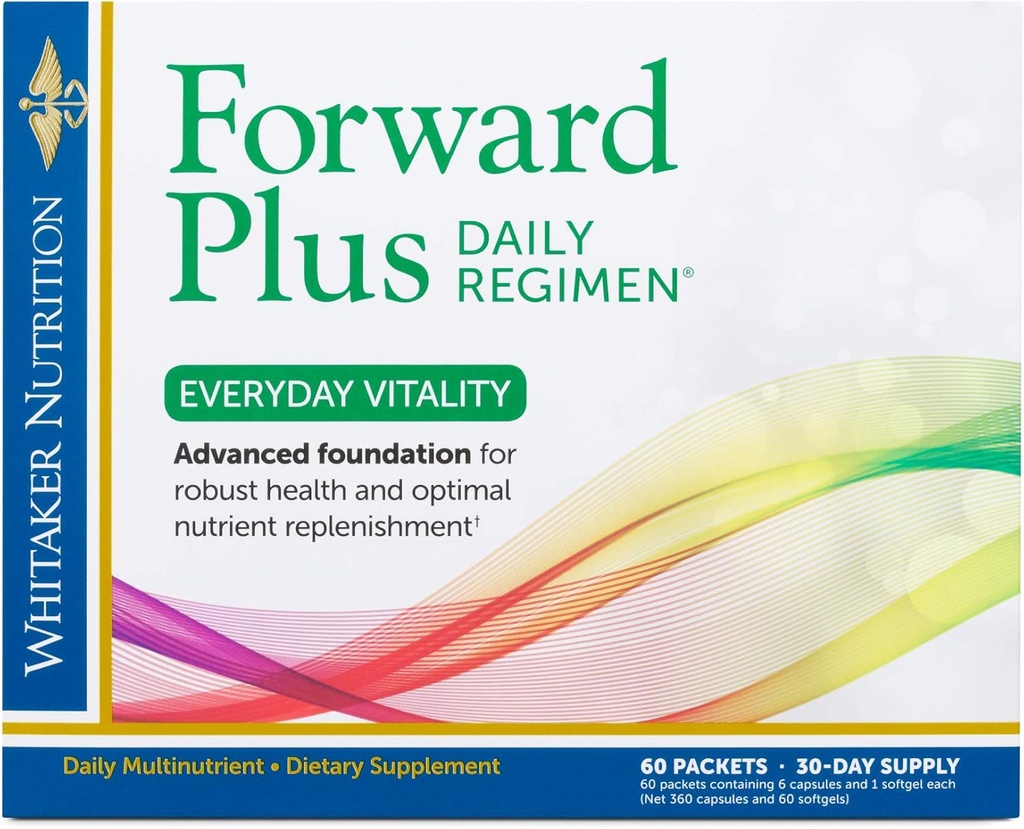Regimen diario del Dr. Whitaker - Suplemento multivitamínico completo soporta energía óptima, fuerza, vitalidad y resistencia - 60 paquetes (30 días de suministro)