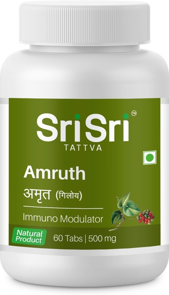 Sri Sri Productos Ayurveda Amruth Modulador de Inmuno Tablet 500Mg PACKOF 2
