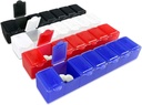 USA Merchant - 7 Day Small Pill Box with Snap Close Lids - Weekly Pill Organizer 4 Times a Day or 28 Day Dispenser - Viene con 4 Contenedores Separados de 7 Días para Vitaminas, Suplementos y Medicina