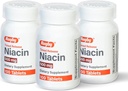 Rugby Timed-Release Niacin 500mg con 28mg Calcio, Suplemento dietético para Energía, Circulación y Metabolismo Apoyo, 100 Tabletas (3 Pack)