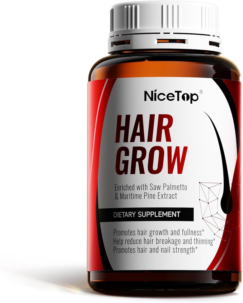 Suplemento de crecimiento del cabello, Cuidado del cabello Apoyo para la fuerza, Crecimiento de la espesor, con vitamina A, C, E, zinc, 60 cápsulas