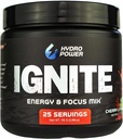 Hidro Power Ignite Energy & Focus Mix tención Cherry Limeade - 25 Servidores Polvo