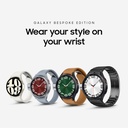 SAMSUNG Galaxy Watch 6 Bespoke Edition 43mm Exclusive Bluetooth Smartwatch, Health, Fitness, Sleep, HR Tracker, batería mejorada, zafiro cristal de cristal, versión estadounidense, Silver D-Buckle Band, Hybrid Blue