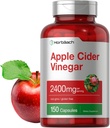 Cápsulas de vinagre de manzana de Horbäach Silencioso 2400mg Silencio 150 Conde ← No GMO, Gluten Suplemento gratuito
