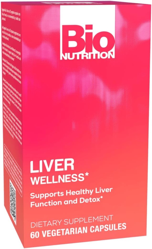 Bio Nutrition Liver Wellness 60 Vegetarian Capsules  Supports Healthy Liver Fuction ¦ Detoxification Support ← Milk Thistle 500 mg ANTE Digestive Health ← Mejores niveles de energía