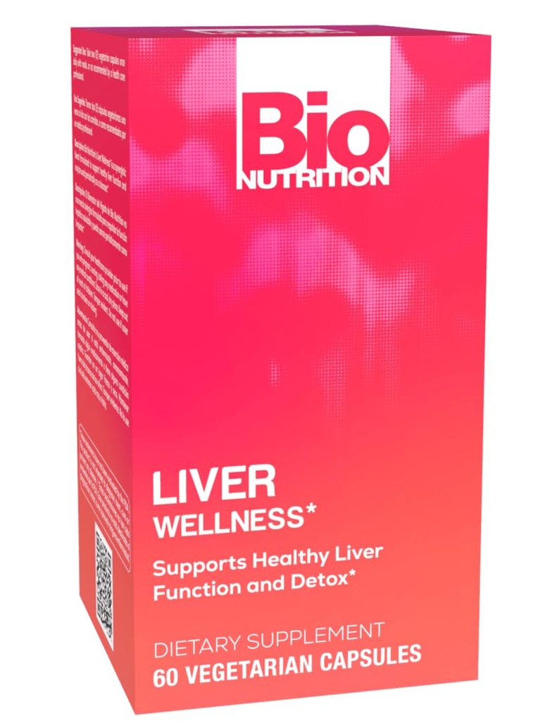 Bio Nutrition Liver Wellness 60 Vegetarian Capsules  Supports Healthy Liver Fuction ¦ Detoxification Support ← Milk Thistle 500 mg ANTE Digestive Health ← Mejores niveles de energía