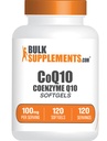 BulkSupplements.com CoQ10 100mg Softgels - Coenzyme Q10 100mg Supplement, for Heart Health - Gluten Free, 1 Softgel per Serving, 120 Count (Pack of 1)