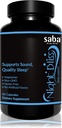Saba Night Bliss Natural Sleep Aid ← Non-Habit Forming ← Sleep Supplement for Longer Sleep & Stress Relief w/Magnesium, Melatonin, GABA, Chamomile, " Valerian (60 Vegan Capsules, 30 Day Supply)