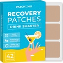 Patches de recuperación de fiestas 42 Pack - Despertar Refreshed &amp; Energized with Our 100% Natural Ingredients Patch - Skin-Friendly & Waterproof - Aplicar antes de beber - Enhanced Morning Formula