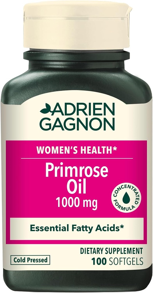 Adrien Gagnon - Evening Primrose Oil 1000 mg, for Premenstrual Syndrome - 100 Count