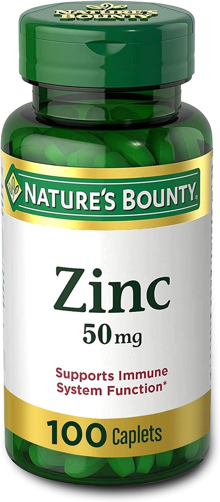 Zinc Bounty (Gluconato de zinc) 50 mg, 100 cápsulas