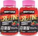 Cretina para Hombres &amp; Mujeres Monohidratos de crema, Monohidrato de crema por servir con Taurina & Vitamina B12, Pre-Workout para Max Strength, Energy & Endurance - 2 Pack
