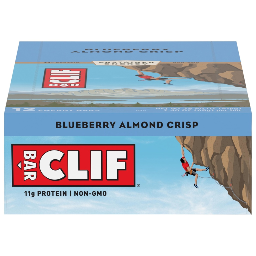 CLIF BARS - Energy Bars - Blueberry Crisp - (2.4 Ounce Protein Bars, 12 Count)