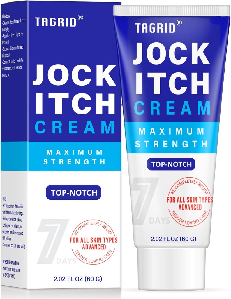 Itch Cream de Jock Itch, Jock Itch, Jock Itch Cream Extra Strength for Men &amp; Women, Itchy Balls Cream, Yeast Infection Treatment for Men &amp; Women, Itch Cream - Powerful and Fast - 60g