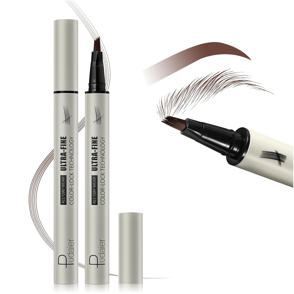 Pluma de la ceja Microblading, Líquido de la ceja multitip Magical para las mujeres, Pluma de la ceja impermeable para la ceja natural, Flechas largas