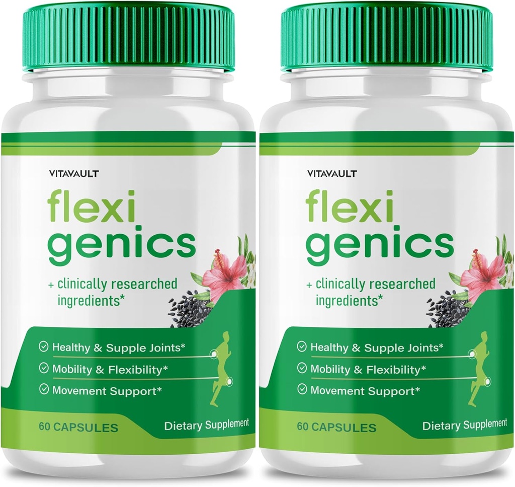 Flexigenics Capsules, Flexigenics Supplement Pills, Flexigenics - Maximum Strength, Flexi Genics Advanced Formula Pills, Flexi Genics All Natural Formula, Flexigenics Pills Reviews (2 Pack)