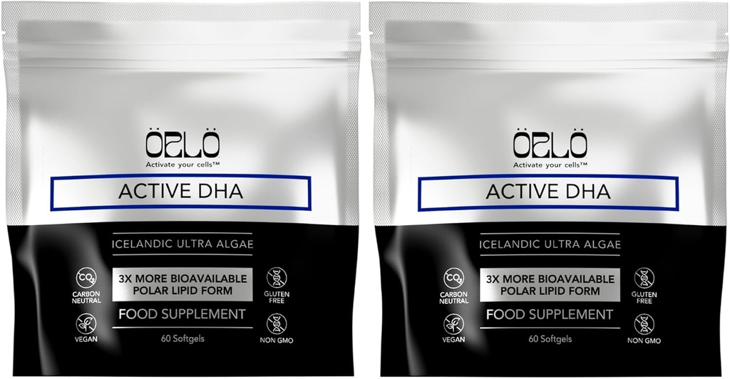 Orlo DHA – Vegan DHA Suplemento (EPA & DHA) – Omega 3 Fish Oil & Krill Alternative – Plant-Based Omega-3 Algae Oil – Brain & Heart Support (120 Mini Burpless Softgels)