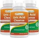 Mejores Naturales Uric Acid Cleanse Vitaminas para Hombres y Mujeres - 90 Veggie Capsules (90 Cuenta (Pack of 3))