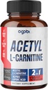 Acetyl L-Carnitine &amp; Alpha Lipoic Complejo de ácido 1500mg - Suplemento para la salud cerebral, memoria, foco &amp; soporte de humor - 120 cápsulas Vegan para 2 meses de suministro - Gluten-Free, Non-GMO