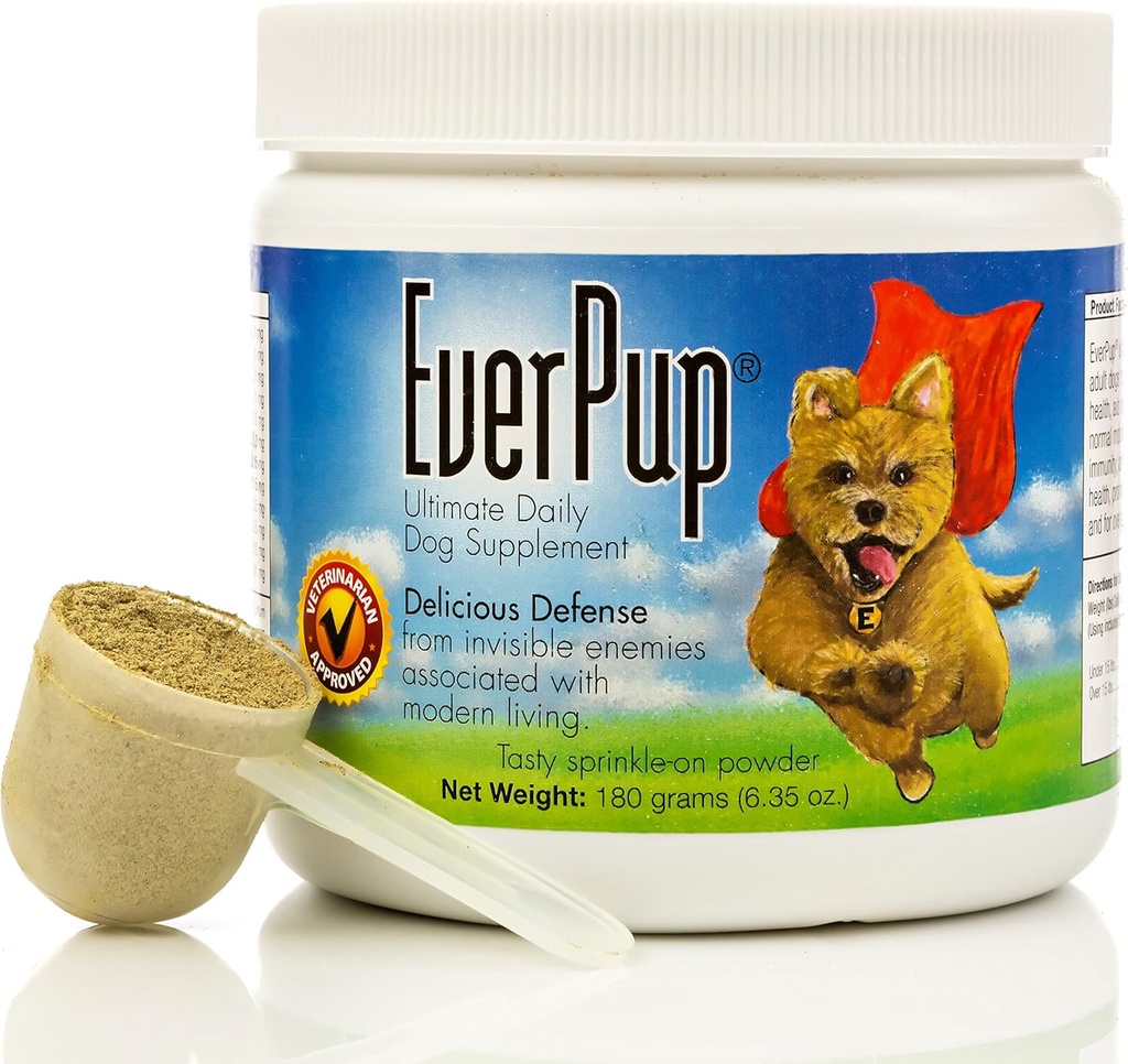 EverPup Ultimate Daily Dog Suplemento con Glucosamina, Prebióticos, Probióticos, Apoptógenos, Vitaminas y Minerales para Juntas Saludables, Inmunidad, Digestión, Salud de la Piel