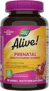 ¡El Camino de la Naturaleza Alive! Prenatal Multivitamínico, de base vegetal DHA para el desarrollo saludable del cerebro del bebé*, vegetariano, naranja y raspberry Lemonade Flavored, 90 Gummies (paquete mayo Vary)