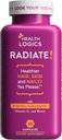 Lógicas de salud Radiate ¦ Hair Skin &amp; Nails with Biotin, BioCell Collagen, Vitamina C, Hyaluronic Acid ← Clínicamente Evaluado para reducir líneas faciales, arrugas, cuervos Pie &amp; Promocionar Confort Conjunto