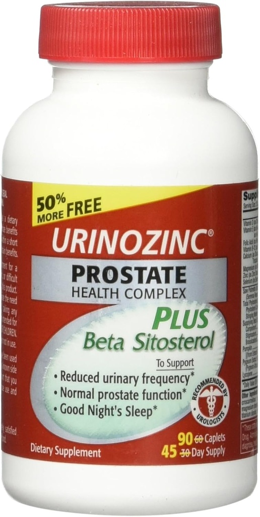 Urinozinc Prostate Plus Health Complex con Beta-sitosterol 90 Tablets