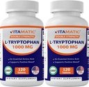 Vitamatic L-Tryptophan 1000mg 120 Tablets (120 Tablets (Pack of 1)) (2 Botellas)