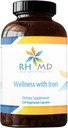 RHMD Wellness with Iron - Suplemento dietético, 1000 IU Vitamina D, Immune Support Vitaminas - Multivitamina (120 cápsulas)
