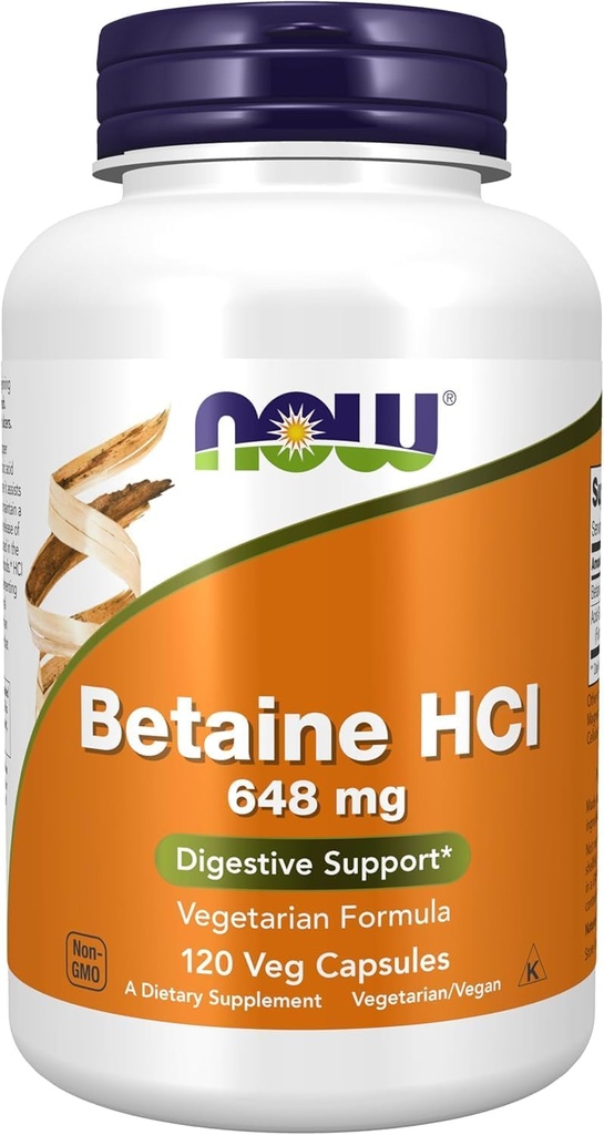 AHORA FOODS Betaine Hcl, 120 Cuenta