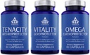 Thrivous Geroprotector Stack – Vitality + Tenacity + Omega Longevity Bundle para Metabólica, Mixta &amp; Heart Support – 180 Vegan Capsules