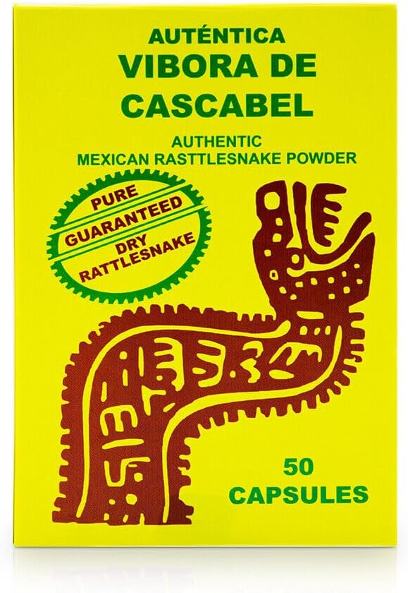Genérico Vibora de Cascabel Capsules Tratamiento oral Pimples &amp; Acne 50 Caps