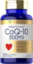 Carlyle CoQ10 300mg | 120 Softgels | Mega Q-Sorb Coenzyme Q-10 | with Black Pepper Extract | Non-GMO, Gluten Free Supplement