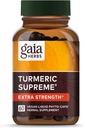 Gaia Herbs Turmeric Supreme Extra Strength - Apoya el Descomfort Ocasional de Normal Wear & Tear* - con Turmeric Curcumin " Black Pepper - 60 Vegan Liquid Phyto-Capsules (hasta 60-Day Supply)