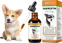 Quercetina para perros, Perros Quercetina Suplemento, Quercetina con Vitamina C para Perros, Quercetina para Perros Alergias, Apoyo Sistema Equilibrado Anti Itch Apoyo