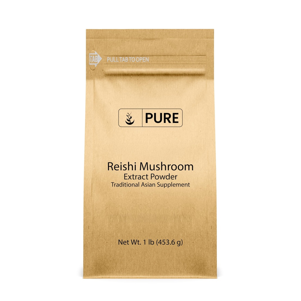 PURE ORIGINAL INGREDIENTS Reishi Mushroom (1lb) Lingzhi, Suplemento Tradicional, Non-GMO, Lab-Verified