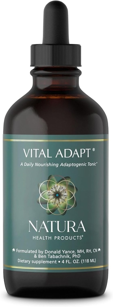 Natura Health Products Vital Adapt Supplement - Daily Nourishing Adaptogenic Tonic for Endocrine Function Support - Featuring Rhodiola, Ashwagandha, Cordyceps, Reishi (4 Fluid oz)