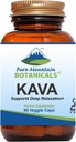 Pure Mountain Botanicals Kava Kava Capsules - 90 Kosher Vegan Caps con 400mg Wild Vanuatu Kava Extract
