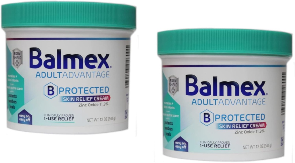 Crema de sarpullido para adultos de Balmex, 12oz, (Pack of 2)