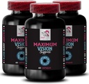 Soporte de ojos - EYE VISION SUPPLEMENT - La claridad de lentes, Afilador de enfoque, escenas brillantes, Afilado de ojos, vista cristalina, impulso visual, apoyo de enfoque, visión más clara, ventaja focal 3 Botella 180 Caps