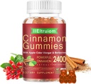 Ceylon Cinnamon Gummies, Ceylon Cinnamon 2400mg con Berberine, Turmeric, Apple Cider Vinegar, Bitter Melon, Chromium - 60 Condes