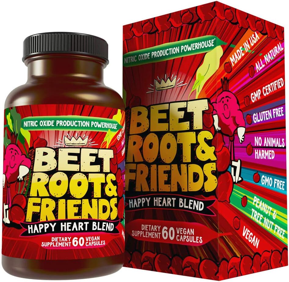 Beet Root Capsules - Circulación, Healthy Energy - w Grape Seed Extract &amp; Ginseng 60 Conde Vegan